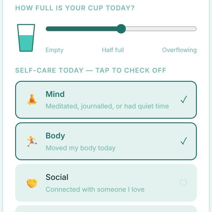 Fill My Cup in the Siera Life app